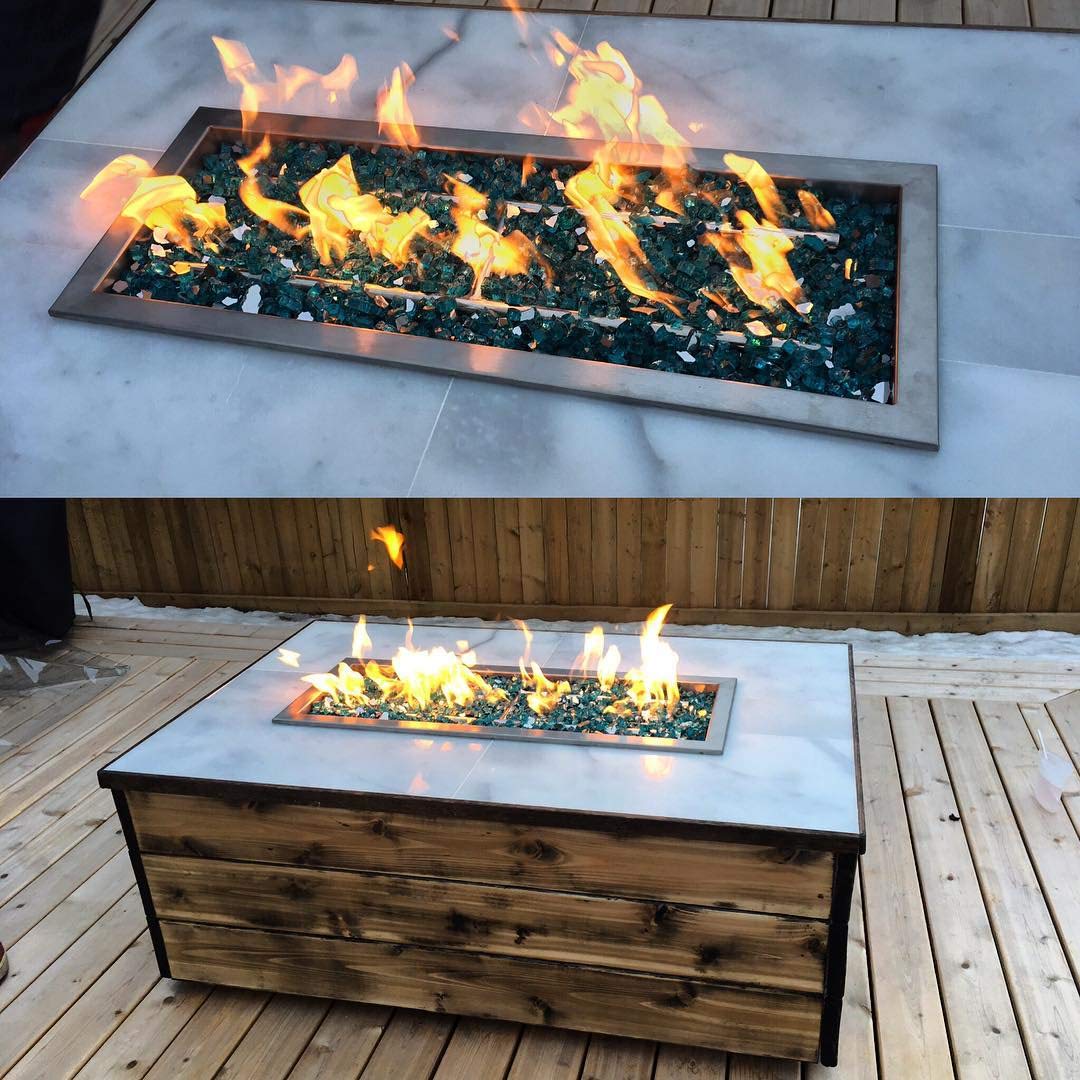Golden Flame 48" x 14” Rectangle Drop-In Fire Pit Pan w/ Installed Stainless-Steel H-Burner - Weatherproof, Whistle-Free Set for Patio & Backyard