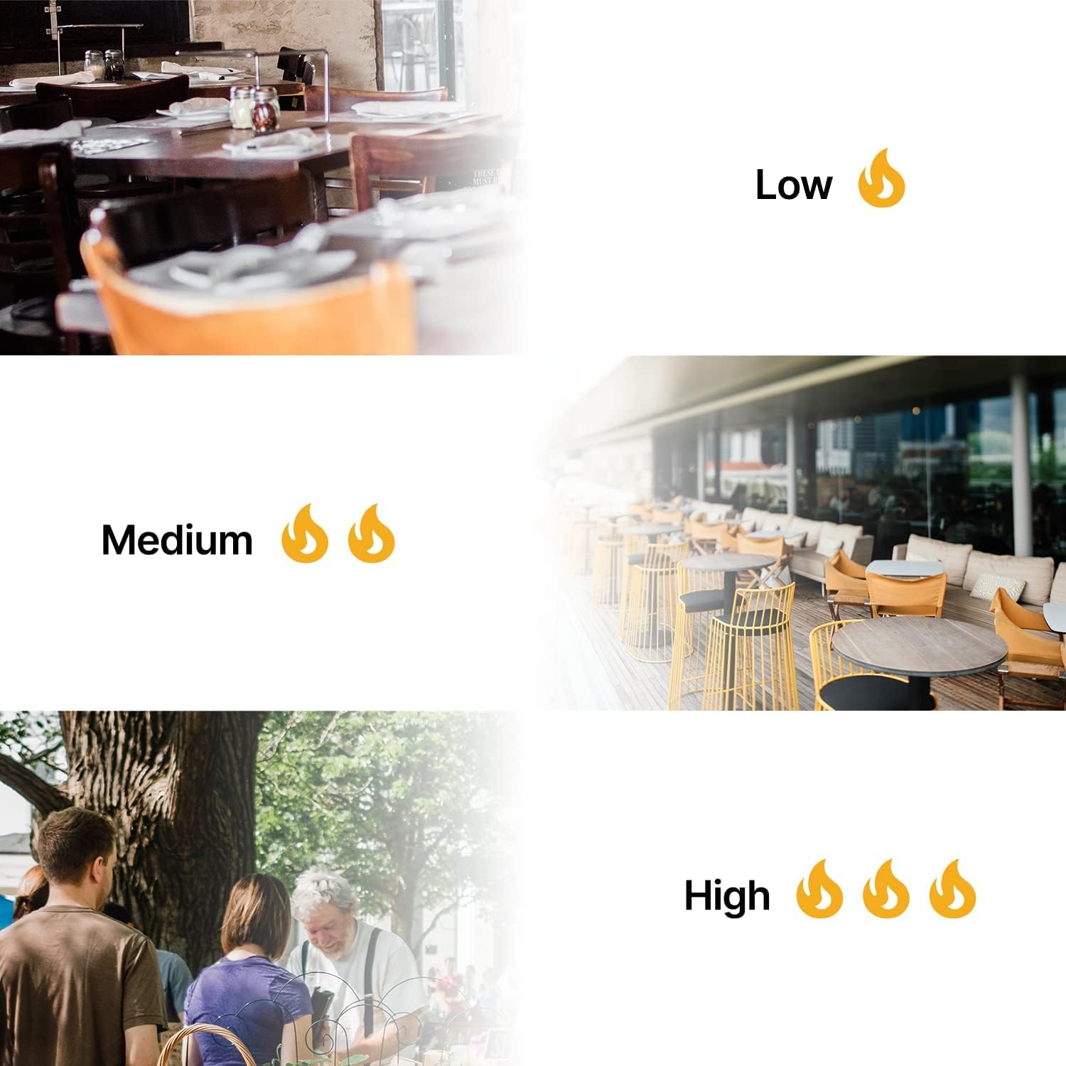 Golden Flame Outdoor Natural Gas Patio Heater 45,000 BTU