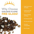 Copper Reflective 1/2 in Reflective Fire Glass – 10 lb
