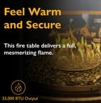 Bel Air 48 × 38 in Oval Natural Gas Fire Pit Table – Antique Copper
