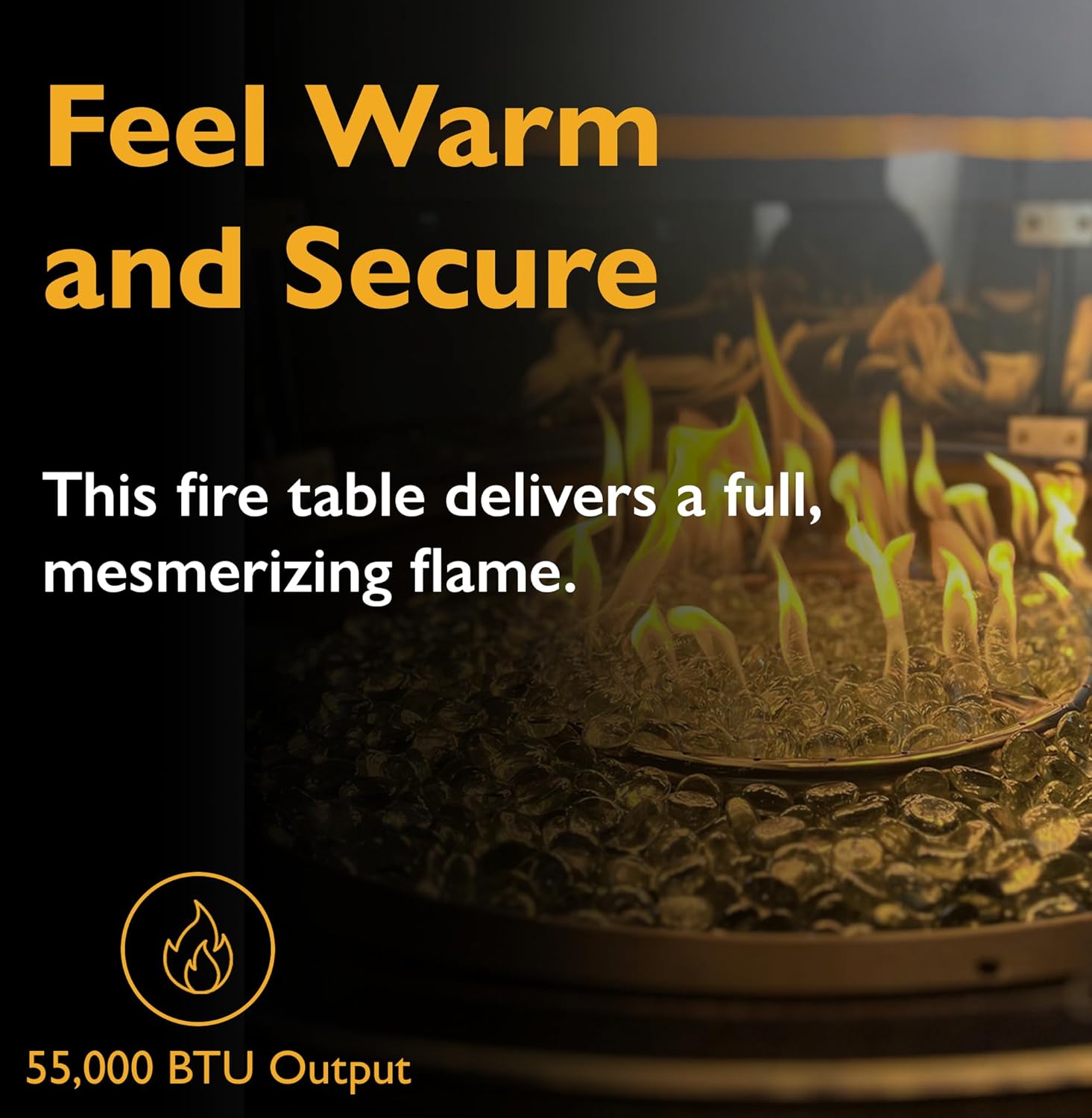 Bel Air 48 × 38 in Oval Natural Gas Fire Pit Table – Antique Copper