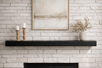 Golden Flame 60 Inch Non-Combustible Metal Fireplace Mantel Shelf - Heavy-Gauge Steel Floating Mantel - Heat Shield for TV Above Fireplace - Matte Black - Made in USA Matte Black 60 Inches