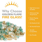 Emerald Elegance Reflective 1/2 in Reflective Fire Glass – 10 lb