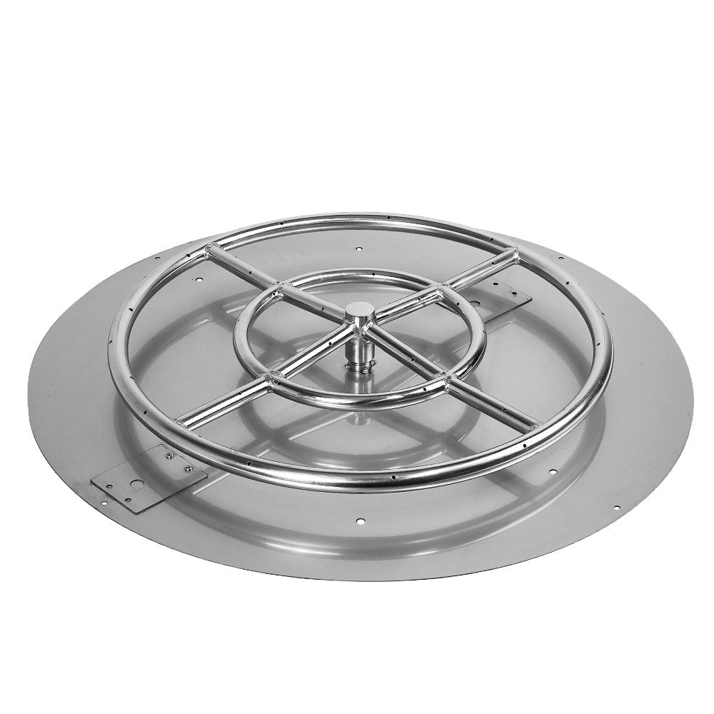 Golden Flame 24" Round Flat Fire Pit Pan