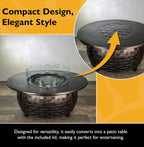 Bel Air 48 × 38 in Oval Natural Gas Fire Pit Table – Antique Copper