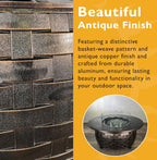 Bel Air 48 × 38 in Oval Natural Gas Fire Pit Table – Antique Copper
