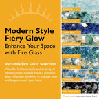 Caribbean Blue Reflective 1/2 in Reflective Fire Glass – 10 lb