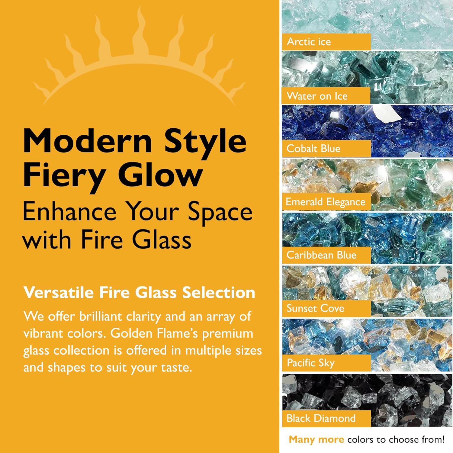 Caribbean Blue Reflective 1/2 in Reflective Fire Glass – 10 lb