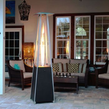 Golden Flame Resort Model 49,000 BTU Natural Gas Glass-Tube Flame Patio Heater