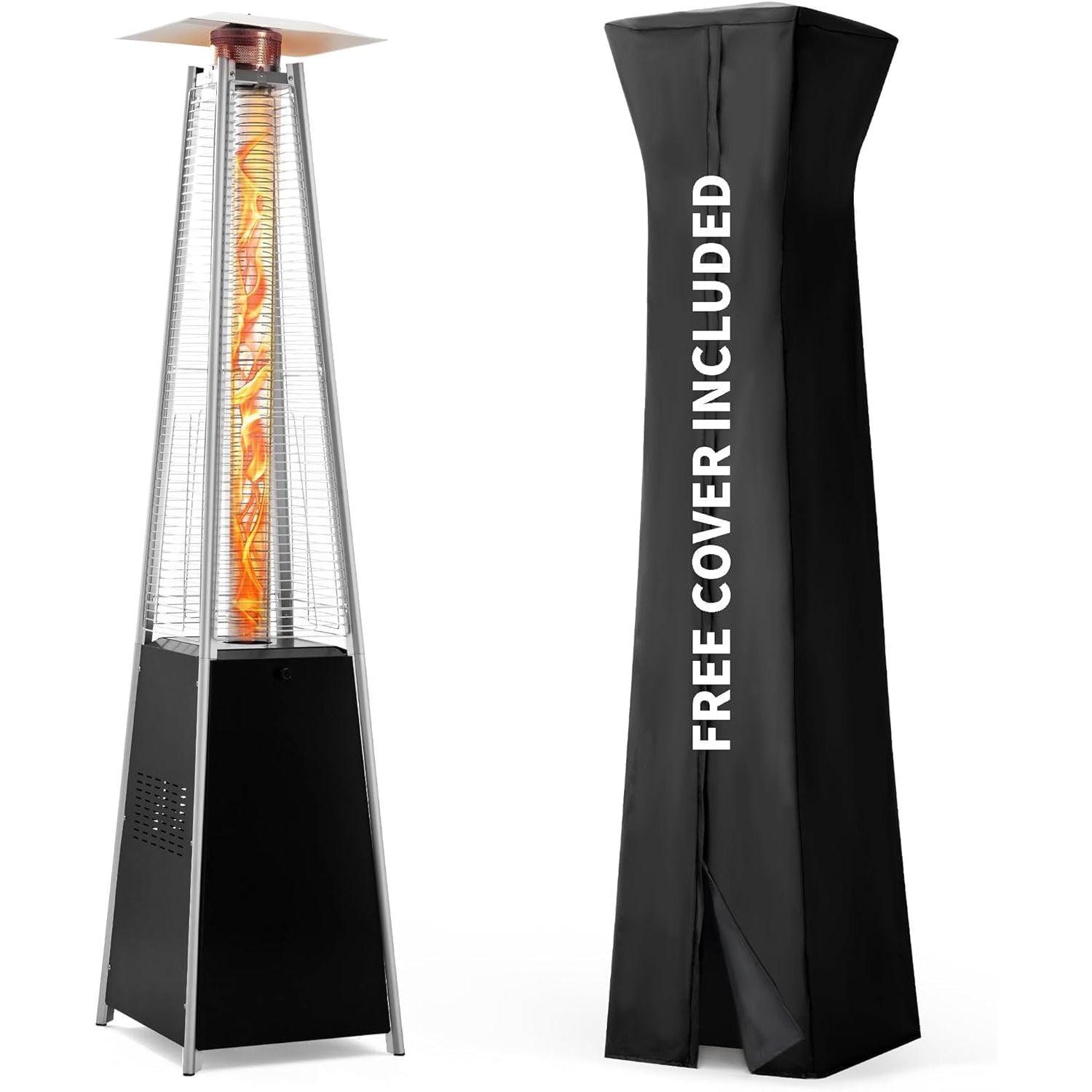 Golden Flame Resort Model 49,000 BTU Natural Gas Glass-Tube Flame Patio Heater